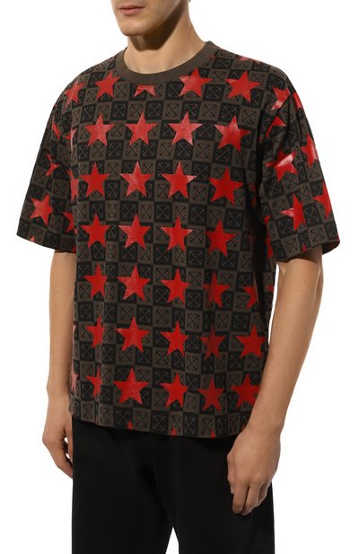 Хлопковая футболка OFF-WHITE, арт. 0MAA120W24JER001, фото 3