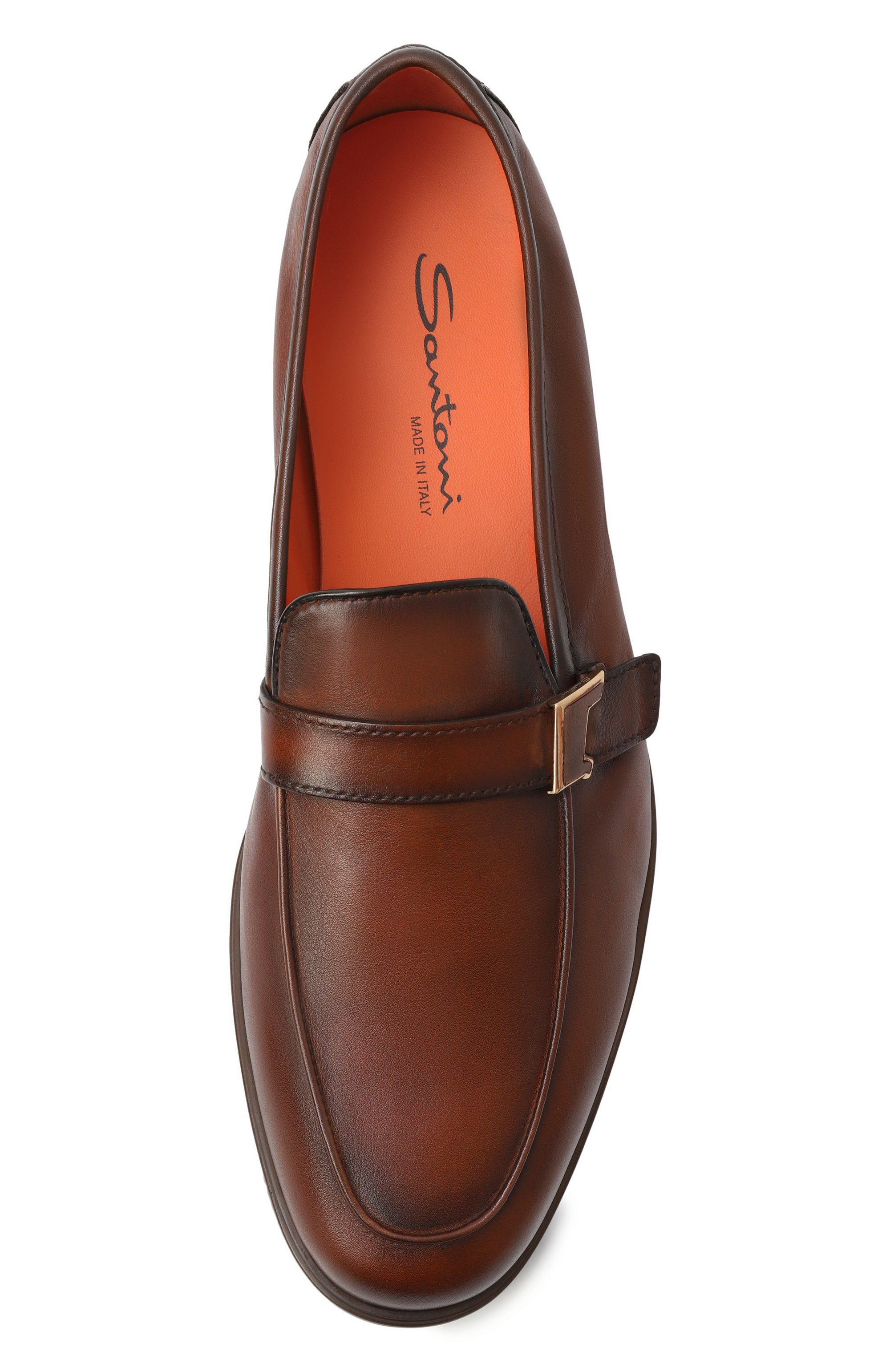 Кожаные лоферы malibu SANTONI, арт. MGAG19041DKTGMEM, фото 6