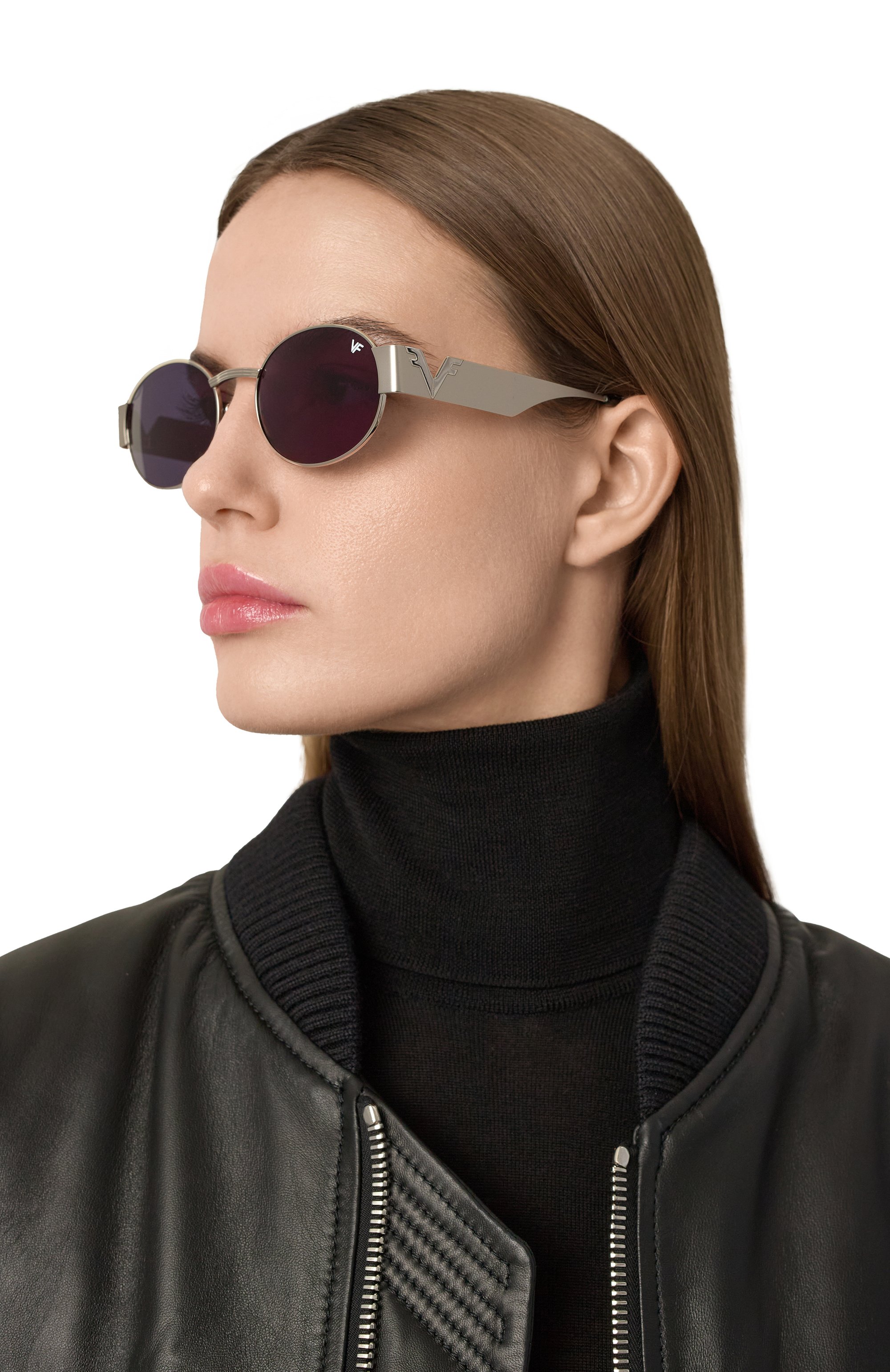 Солнцезащитные очк�и VINTAGE FRAMES, арт. CYPHER 24KT WHITE G0LD/BLACK, фото 3