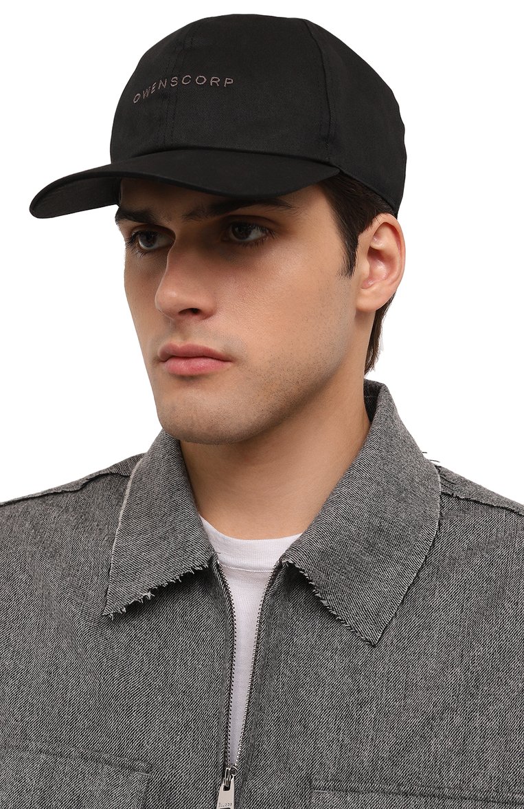 Мужская хлопковая бейсболка RICK OWENS черного цвета, арт. RR01D3400/TWEM12 | Фото 2 (Нос: Не проставлено; Материал: Текстиль, Хлопок; Материал сплава: Проставлено)