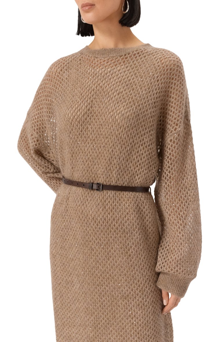 Платье из шерсти и хлопка BRUNELLO CUCINELLI, арт. MPS732A90P, фото 1
