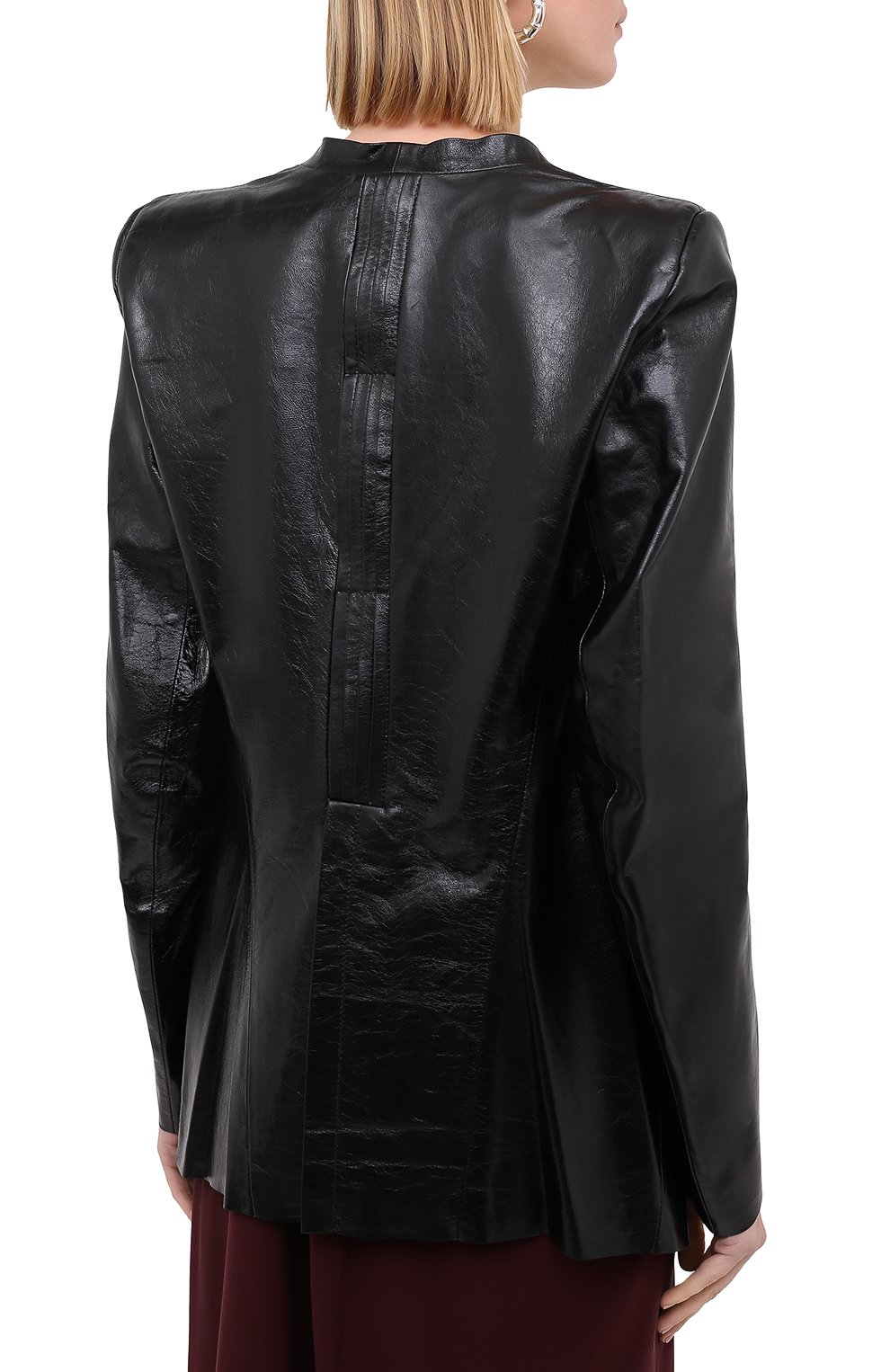 Кожаный жакет ANN DEMEULEMEESTER черного цвета по цене 199500 руб., арт. 2002-1009-P-272-099, фото 5 Кожаный жакет ANN DEMEULEMEESTER, арт. 2002-1009-P-272-099, фото 5