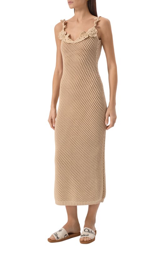 Платье Elie Saab D0568ES25 Бежевый  D0568ES25 Фото 3