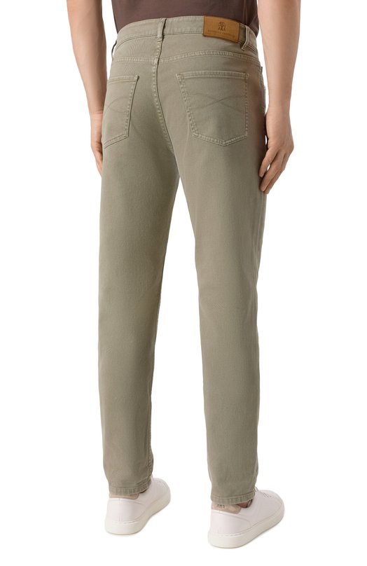 Джинсы Traditional Fit Brunello Cucinelli M277UD3210 Хаки  M277UD3210 Фото 4
