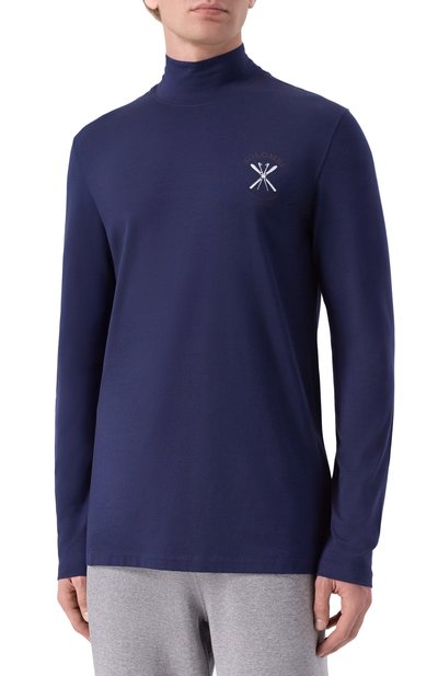 Шелковая водолазка BRUNELLO CUCINELLI темно-синего цвета по цене 107000 руб., арт. MM819KT71, фото 3 Шелковая водолазка BRUNELLO CUCINELLI, арт. MM819KT71, фото 3