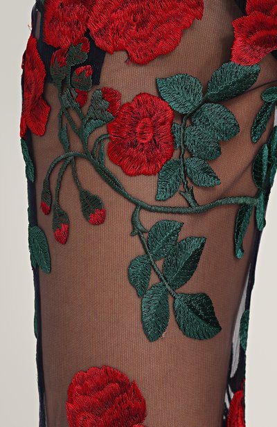 Прозрачные брюки с цветочной вышивкой ADAM SELMAN, арт. 15221R0, фото 5