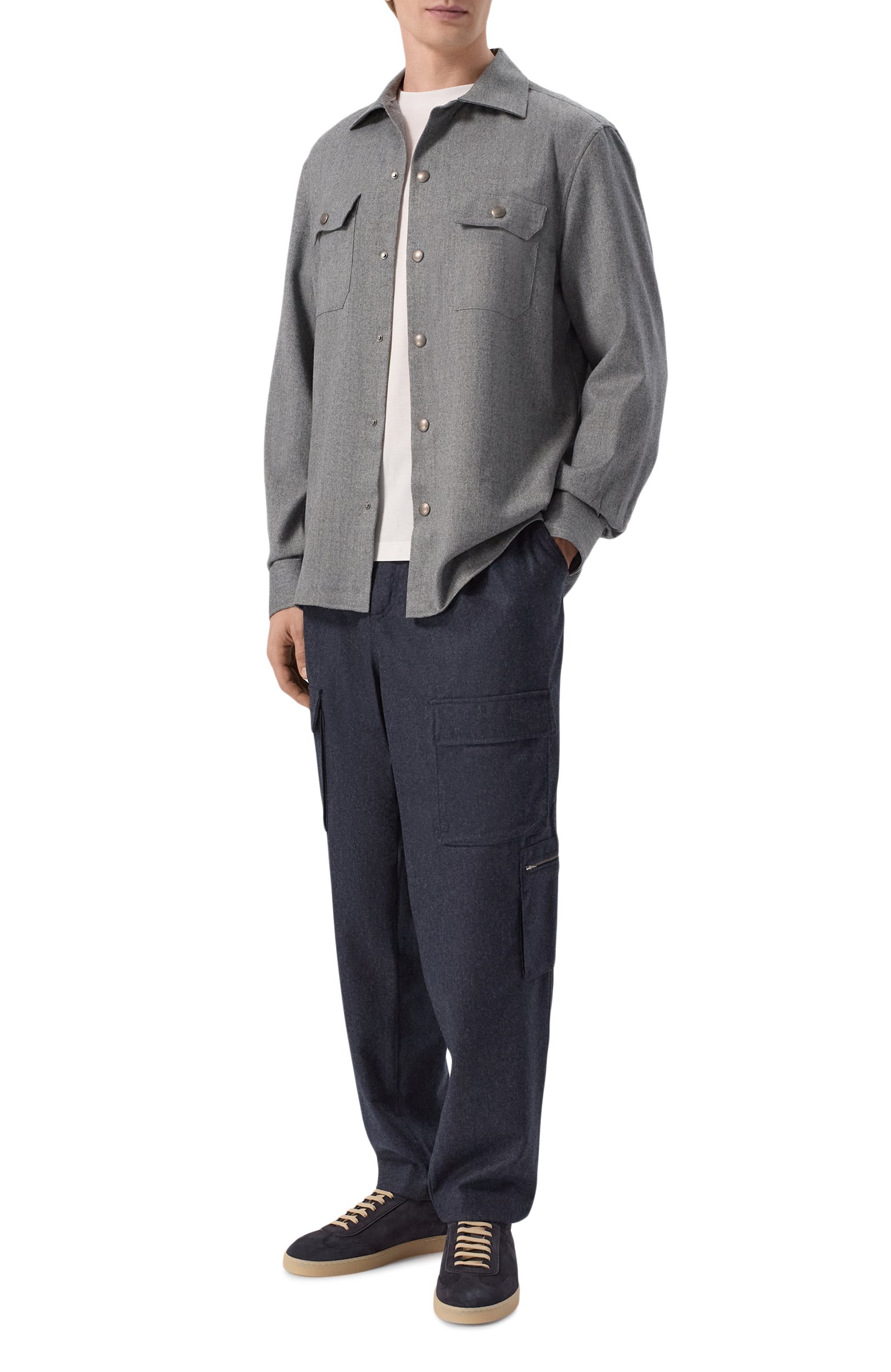 Шерстяные брюки-карго BRUNELLO CUCINELLI, арт. M038PF3010, фото 2