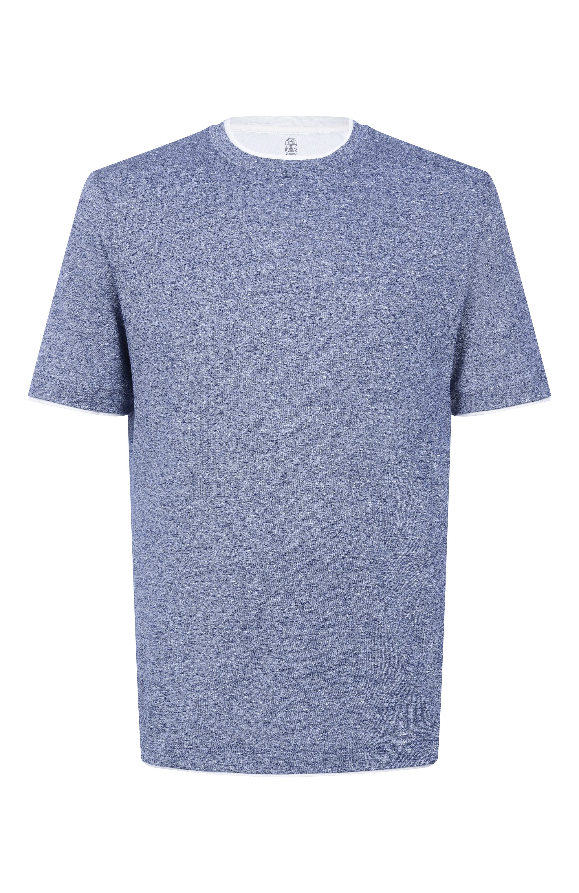 Футболка изо льна и хлопка BRUNELLO CUCINELLI, арт. MW8357427, фото 1