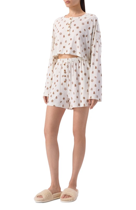 Шорты из вискозы EDOMO S007009FW2425 Кремовый  S007009FW2425 Фото 2