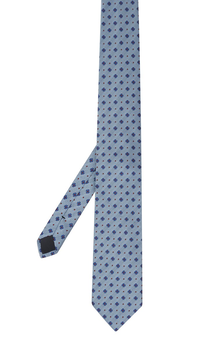 Мужской шелковый галстук BROUBACK светло-голубого цвета, арт. TIE 8CM/SS24 | Фото 3 (Нос: Не проставлено; Материал сплава: Проставлено; Материал: Текстиль, Шелк; Принт: С принтом)