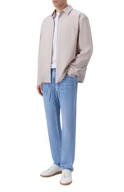 Джинсы straight 7 FOR ALL MANKIND голубого цвета по цене 31550 руб., арт. 7TE70U03-29Z, фото 2 Джинсы straight 7 FOR ALL MANKIND, арт. 7TE70U03-29Z, фото 2