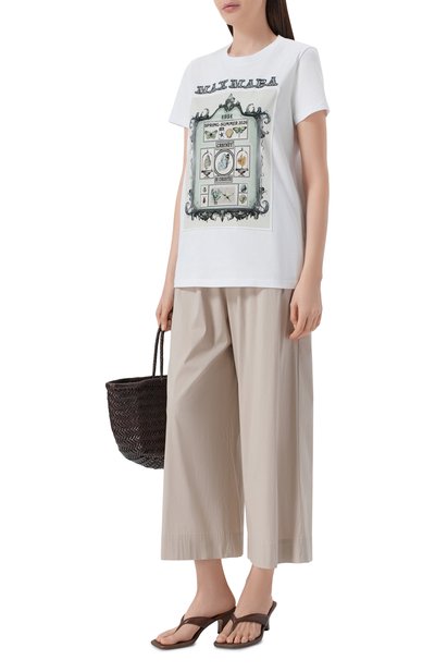 Хлопковая футболка MAX MARA, арт. MXMSPADIN0, фото 2