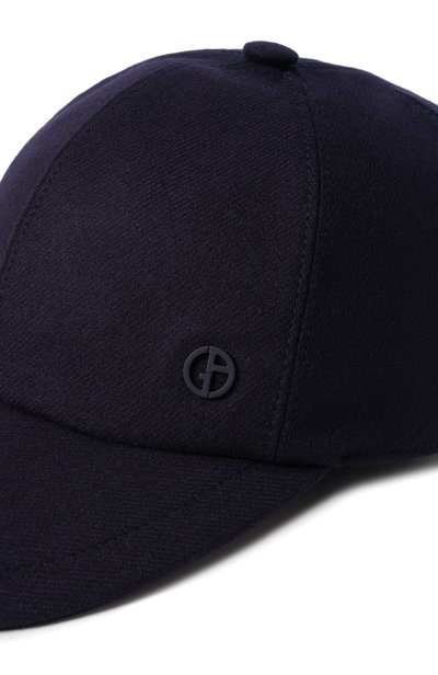 Шерстяная бейсболка GIORGIO ARMANI темно-синего цвета по цене 63600 руб., арт. GM004160/TE23736, фото 3 Шерстяная бейсболка GIORGIO ARMANI, арт. GM004160/TE23736, фото 3