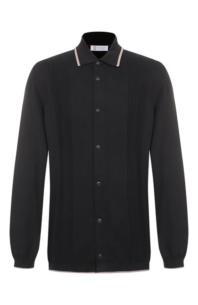 Мужская хлопковая рубашка BRUNELLO CUCINELLI, арт. M29203405