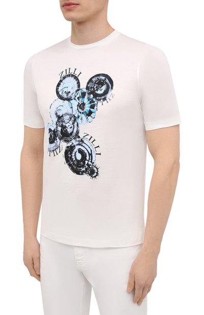 Хлопковая футболка ZILLI, арт. MEV-NT270-BUBB1/MC0, фото 3