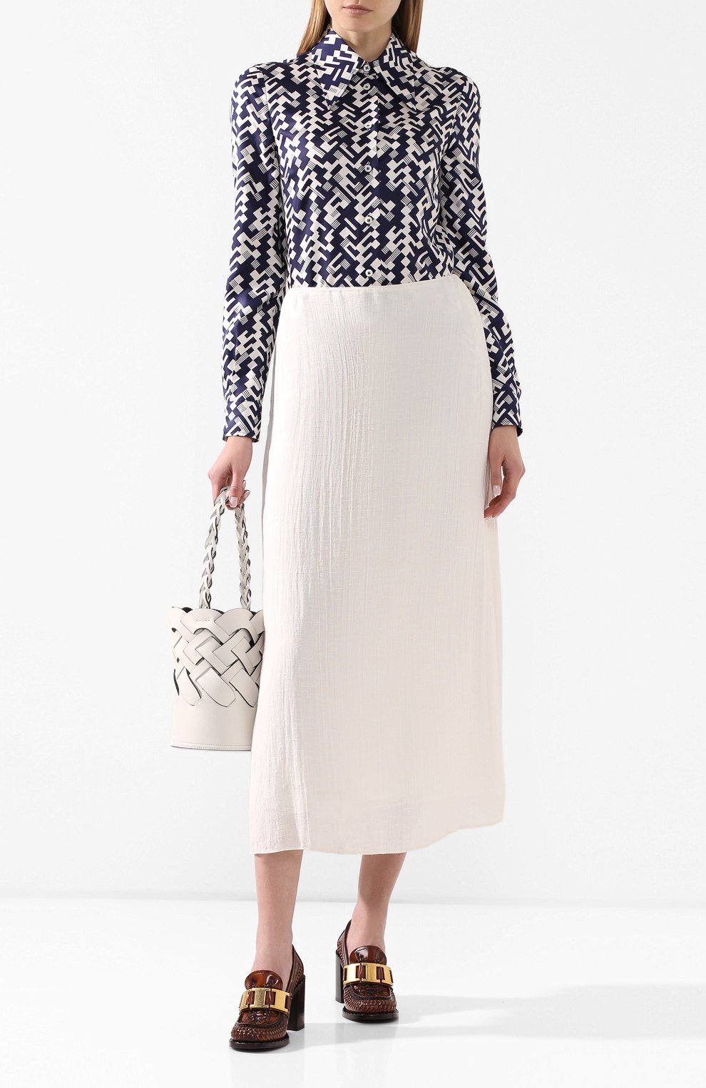 Шелковая рубашка PRADA, арт. P431E-1WUX-F0216, фото 2