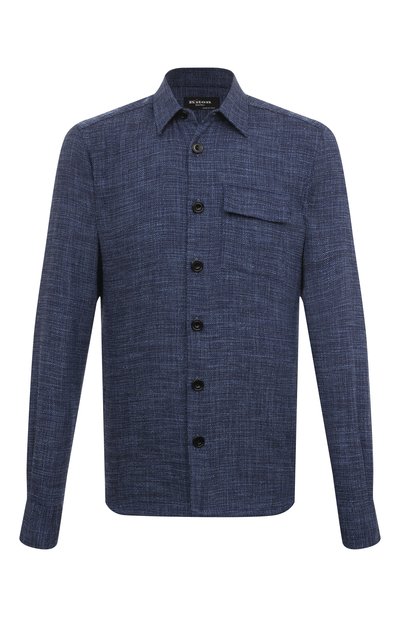 Мужская рубашка из шерсти и шелка KITON, арт. UMCBUBAK0643C