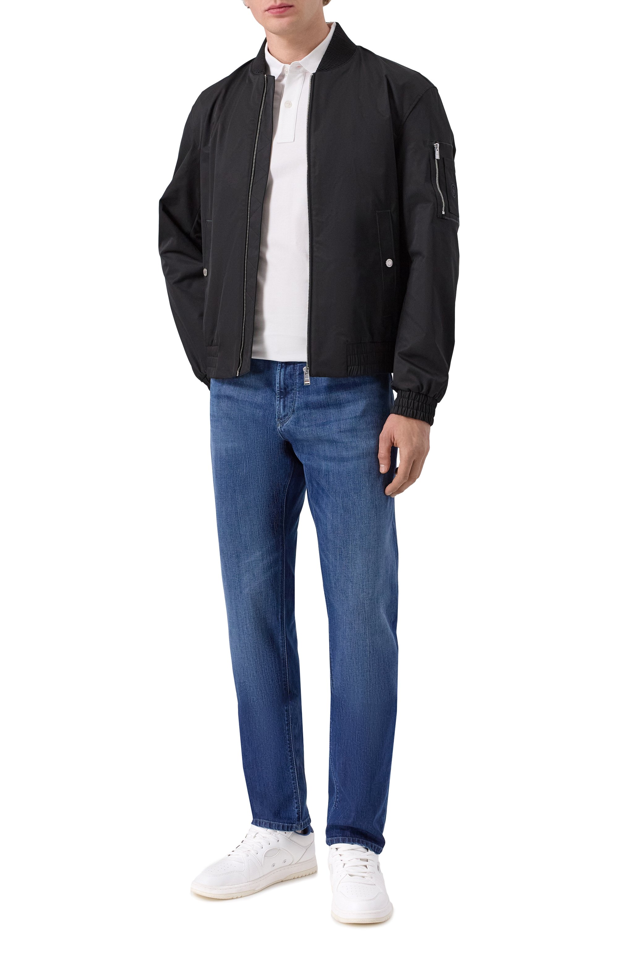 Бомбер BOSS черного цвета по цене 44950 руб., арт. 50544097, фото 2 Бомбер BOSS, арт. 50544097, фото 2