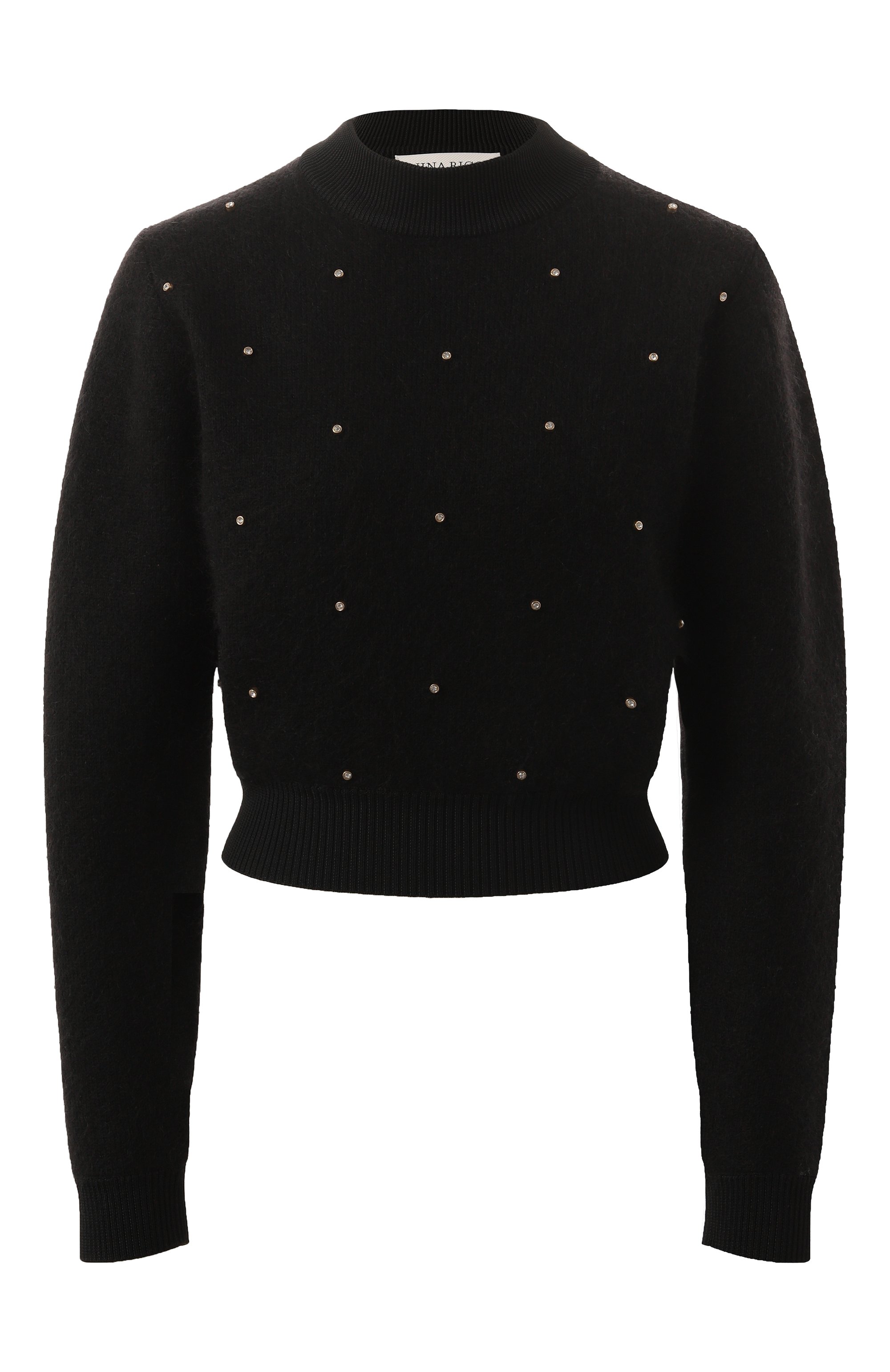 Свитер из шерсти и вискозы NINA RICCI черного цвета по цене 96800 руб., арт. 24AMPU012/ML0559, фото 1 Свитер из шерсти и вискозы NINA RICCI, арт. 24AMPU012/ML0559, фото 1