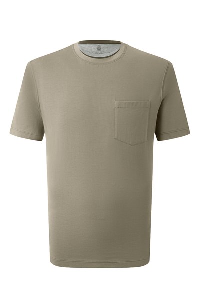 Мужская хлопковая футболка BRUNELLO CUCINELLI, арт. M0B131376
