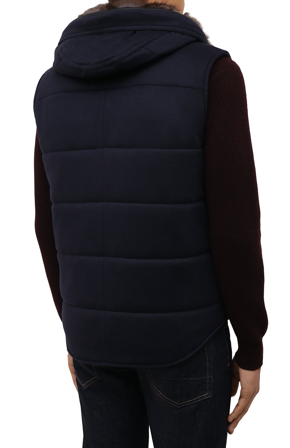 Жилет из шерсти викуньи с подкладкой из соболя и ласки ANDREA CAMPAGNA, арт. 00401H9RF2900, фото 4