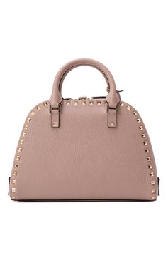 Женская сумка rockstud  VALENTINO светло-бежевого цвета, арт. 6W2B0Q96/VSF | Фото 6 (Ремень/цепочка: На ремешке; Размер: medium; Материал: Натуральная кожа)
