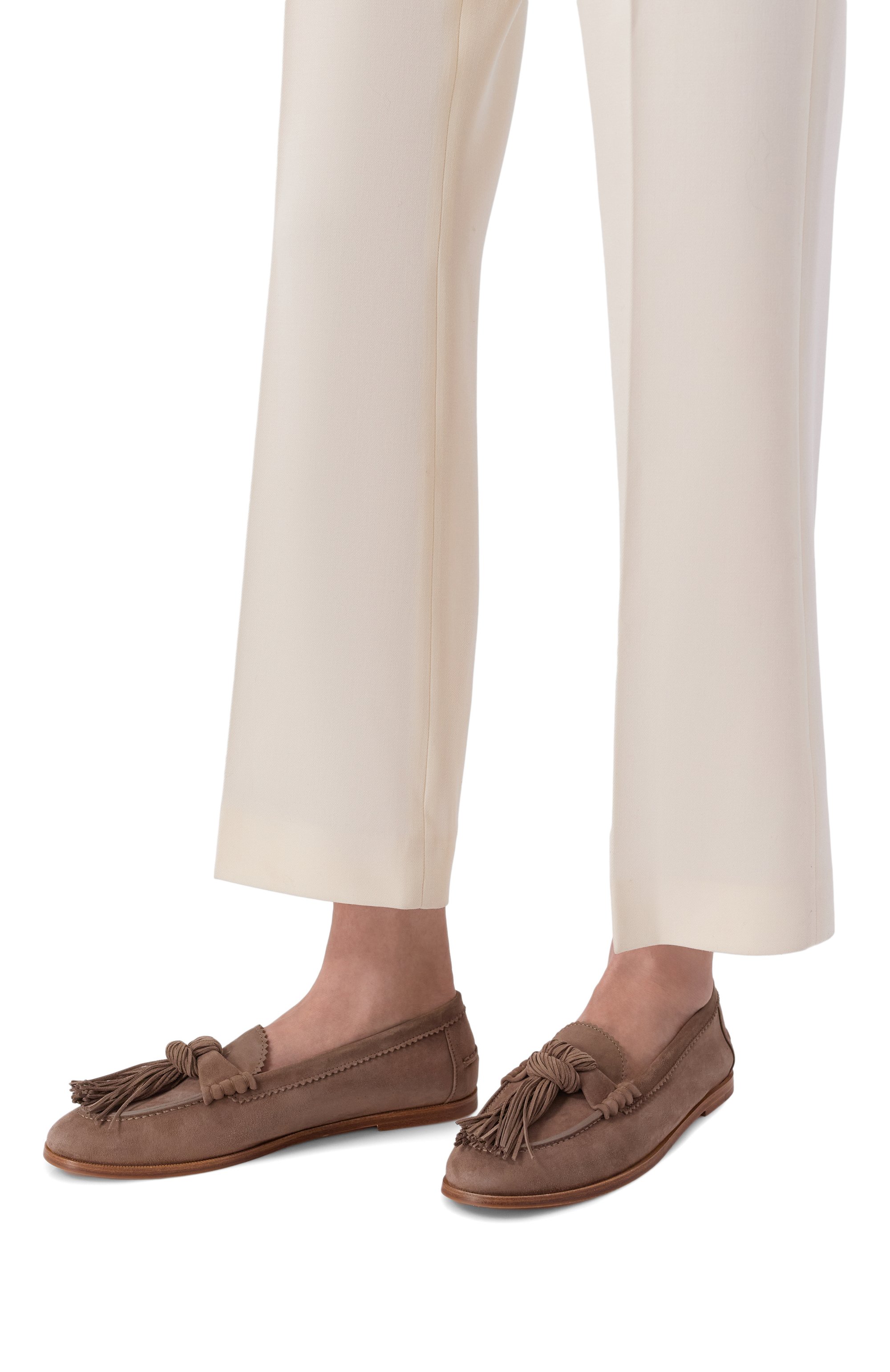 Замшевые лоферы freddie AQUAZZURA коричневого цвета по цене 99500 руб., арт. FDEFLAM0-SUE-T0R, фото 2 Замшевые лоферы freddie AQUAZZURA, арт. FDEFLAM0-SUE-T0R, фото 2