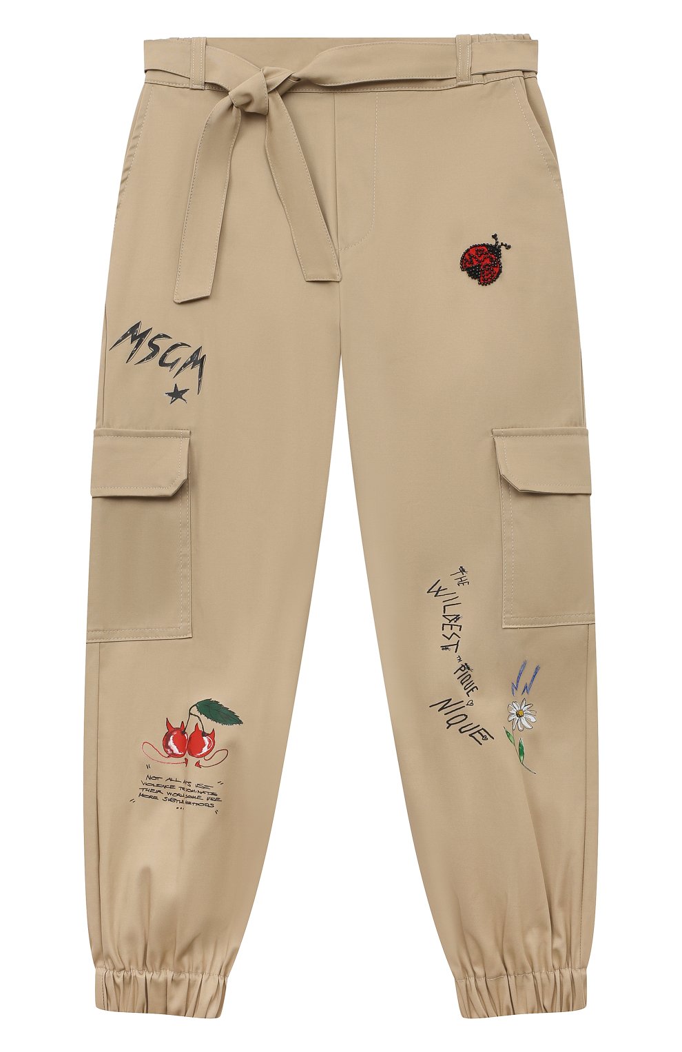 Хлопковые джоггеры MSGM KIDS, арт. MS029406, фото 1