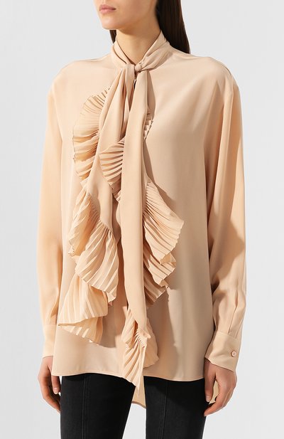 Шелковая блузка GIVENCHY светло-розового цвета по цене 104500 руб., арт. BW60EK10JX, фото 3 Шелковая блузка GIVENCHY, арт. BW60EK10JX, фото 3
