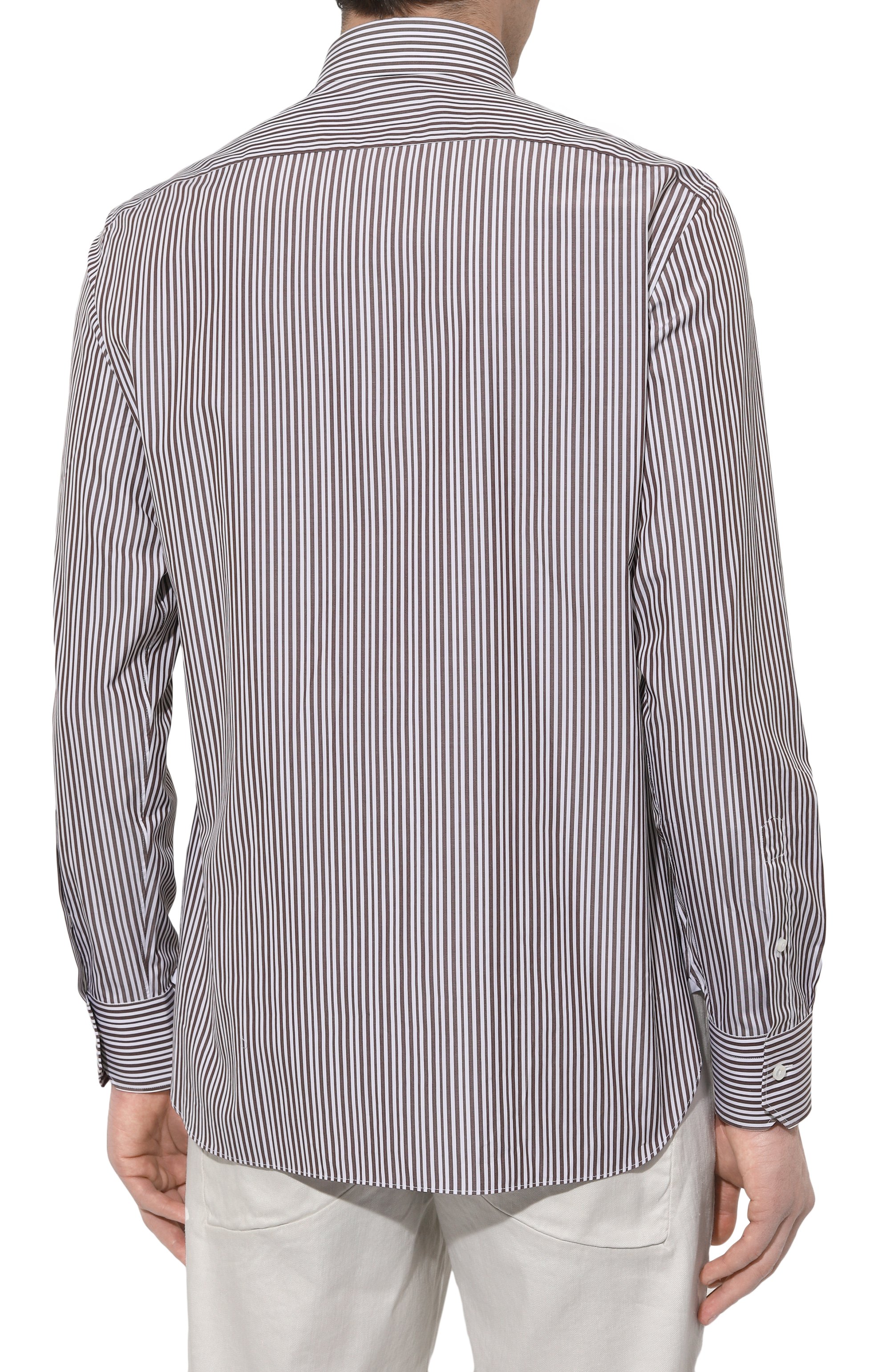 Хлопковая рубашка ZEGNA, арт. 701018A7/9MS0BA, фото 4