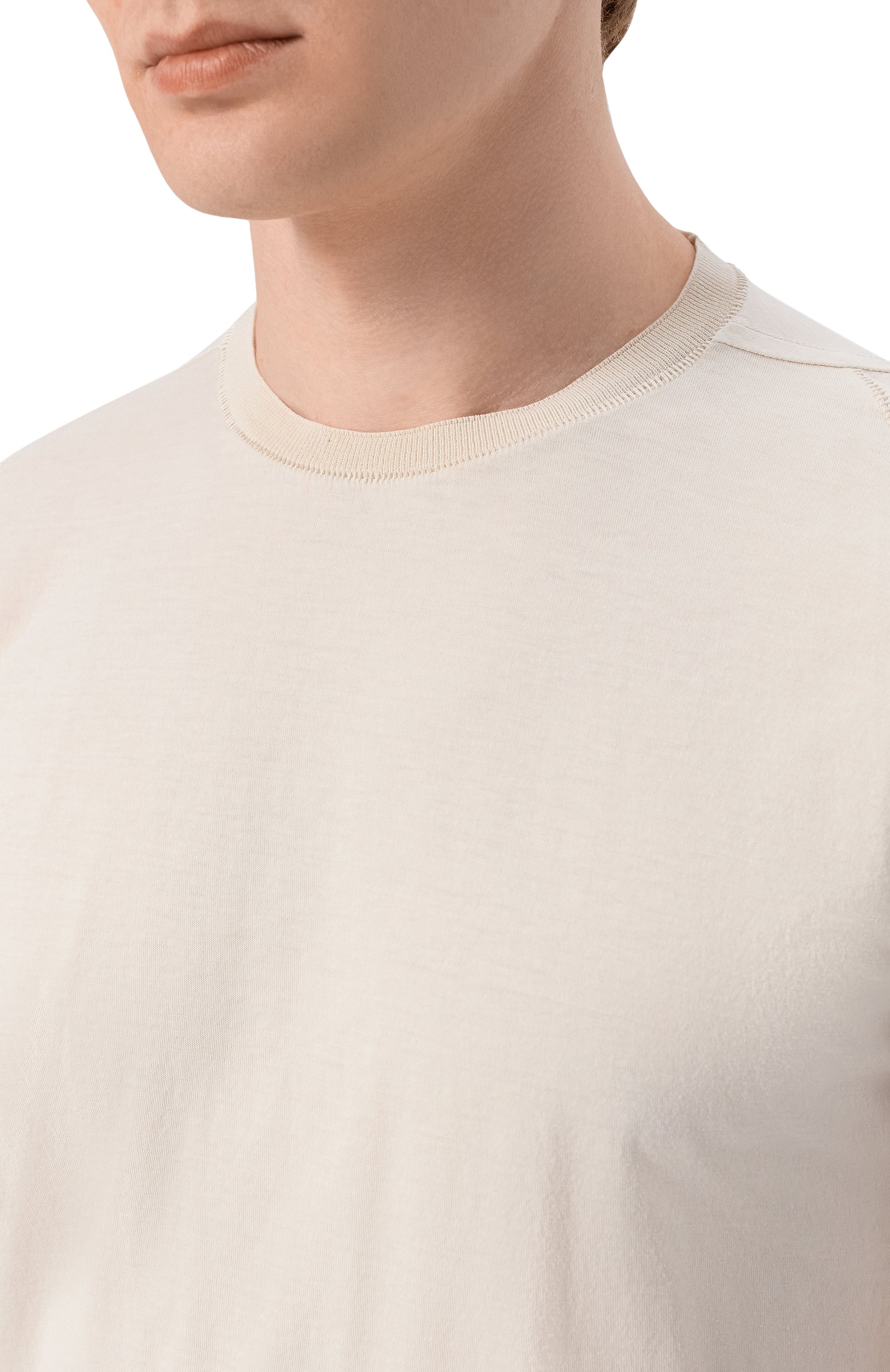 Хлопковая футболка TRANSIT светло-серого цвета по цене 13450 руб., арт. CFUTRC1360, фото 5 Хлопковая футболка TRANSIT, арт. CFUTRC1360, фото 5