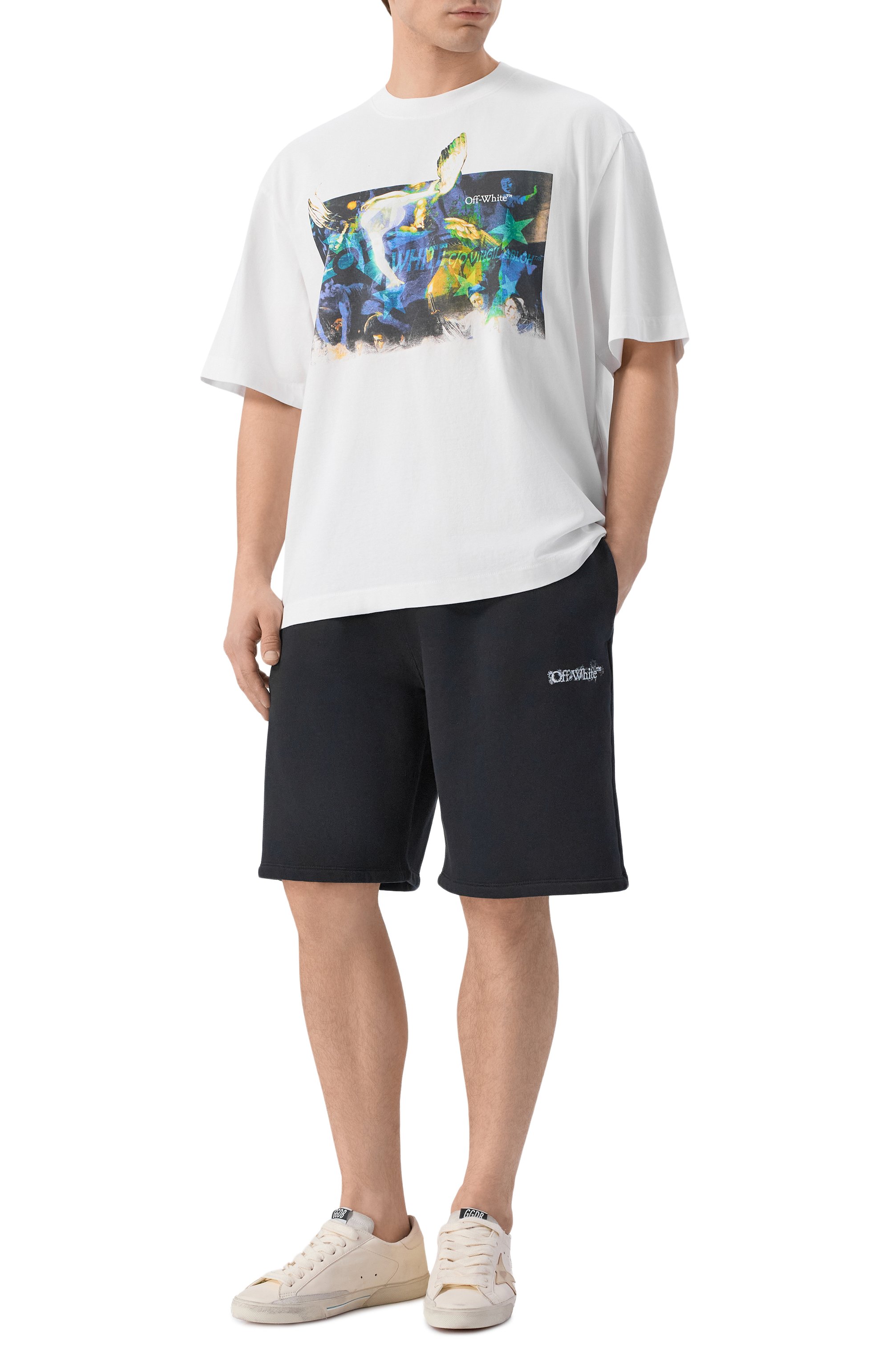 Хлопковые шорты OFF-WHITE, арт. 0MCI013S26FLE001, фото 2