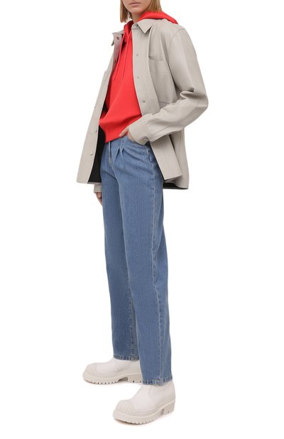 Хлопковое худи MSGM красного цвета по цене 21050 руб., арт. 3041MDM86 217299, фото 2 Хлопковое худи MSGM, арт. 3041MDM86 217299, фото 2