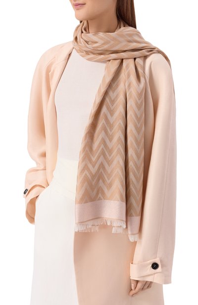 Палантин из вискозы и хлопка EMPORIO ARMANI, арт. EW004557/AF25343, фото 2