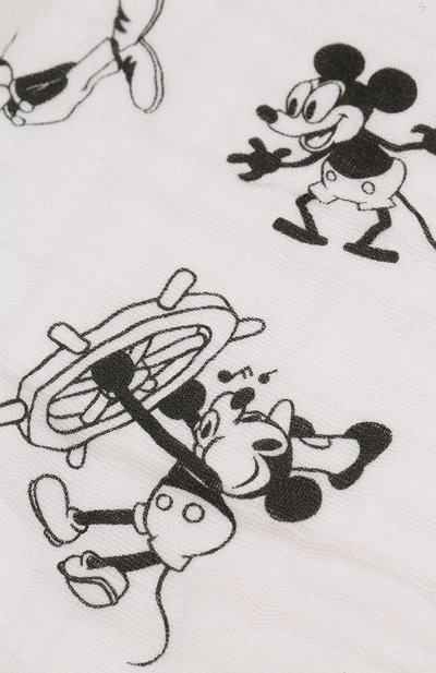 Хлопковый нагрудник ADEN+ANAIS черно-белого цвета по цене 1540 руб., арт. DISN800G, фото 2 Хлопковый нагрудник ADEN+ANAIS, арт. DISN800G, фото 2