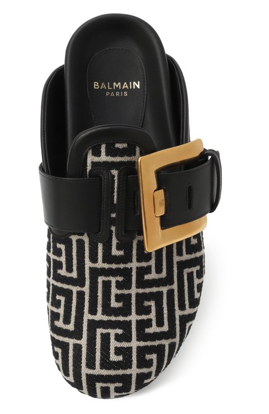 Текстильные сабо Anthem Balmain FN1UR160/TJMA Чёрно-белый  FN1UR160/TJMA Фото 6