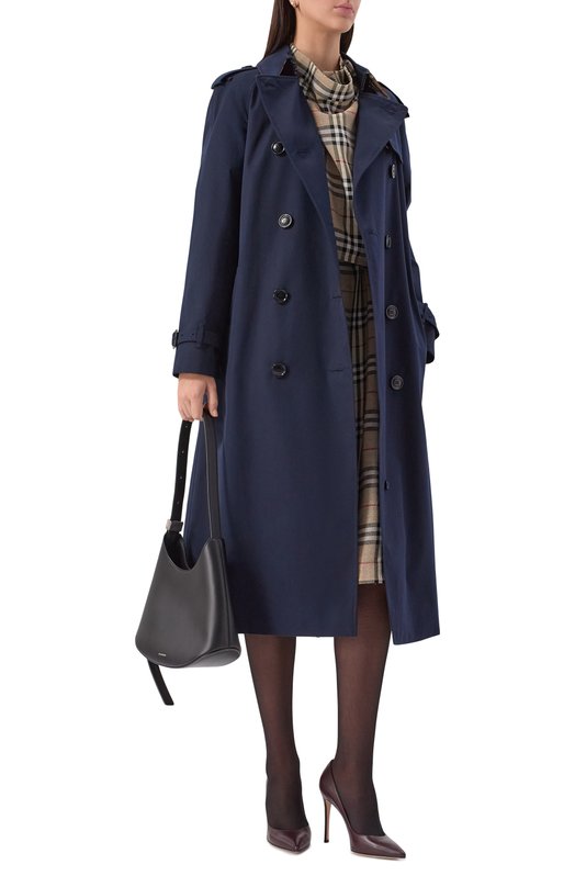 Хлопковый тренч Burberry 8059242 Синий  8059242 Фото 2