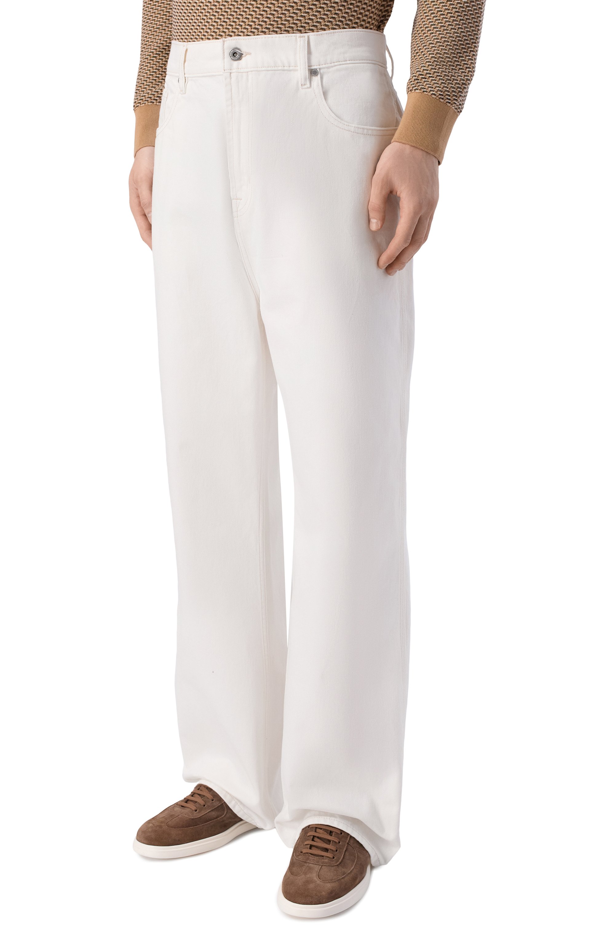 Джинсы wide leg 7 FOR ALL MANKIND белого цвета по цене 31900 руб., арт. 7TI91G86-3M9, фото 3 Джинсы wide leg 7 FOR ALL MANKIND, арт. 7TI91G86-3M9, фото 3