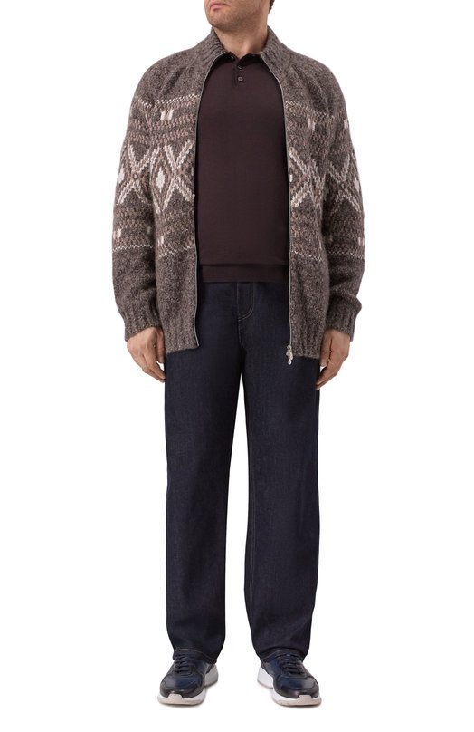 Шерстяной кардиган Brunello Cucinelli M2B301706 Коричневый  M2B301706 Фото 2