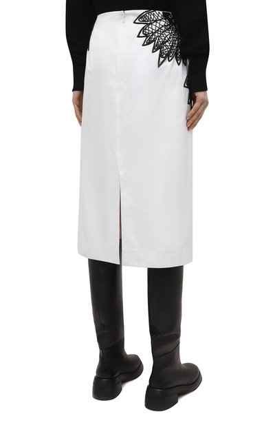 Хлопковая юбка DRIES VAN NOTEN белого цвета по цене 97500 руб., арт. 211-10809-2292, фото 4 Хлопковая юбка DRIES VAN NOTEN, арт. 211-10809-2292, фото 4
