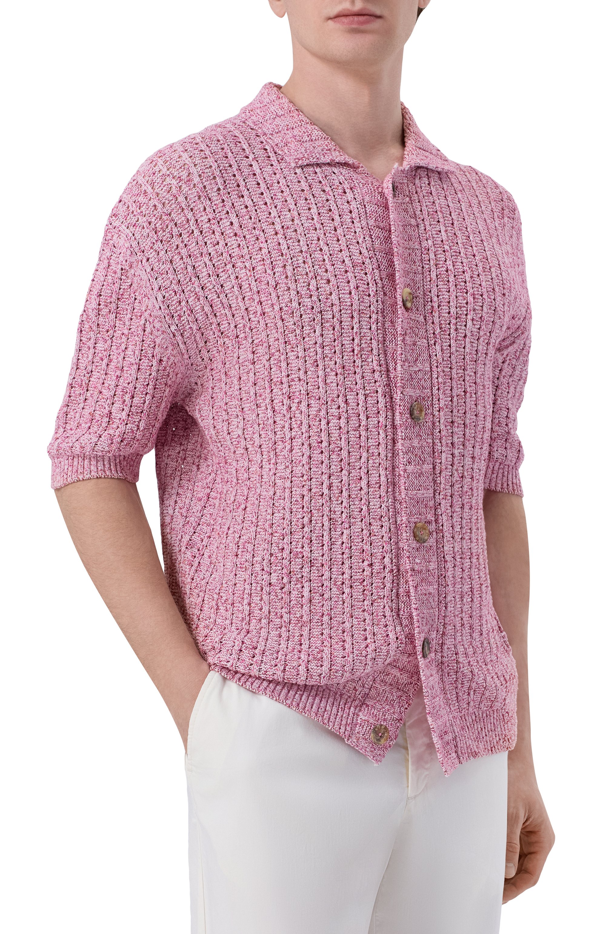 Хлопковая рубашка ANDREA CAMPAGNA красного цвета по цене 55450 руб., арт. M5426-9101, фото 3 Хлопковая рубашка ANDREA CAMPAGNA, арт. M5426-9101, фото 3