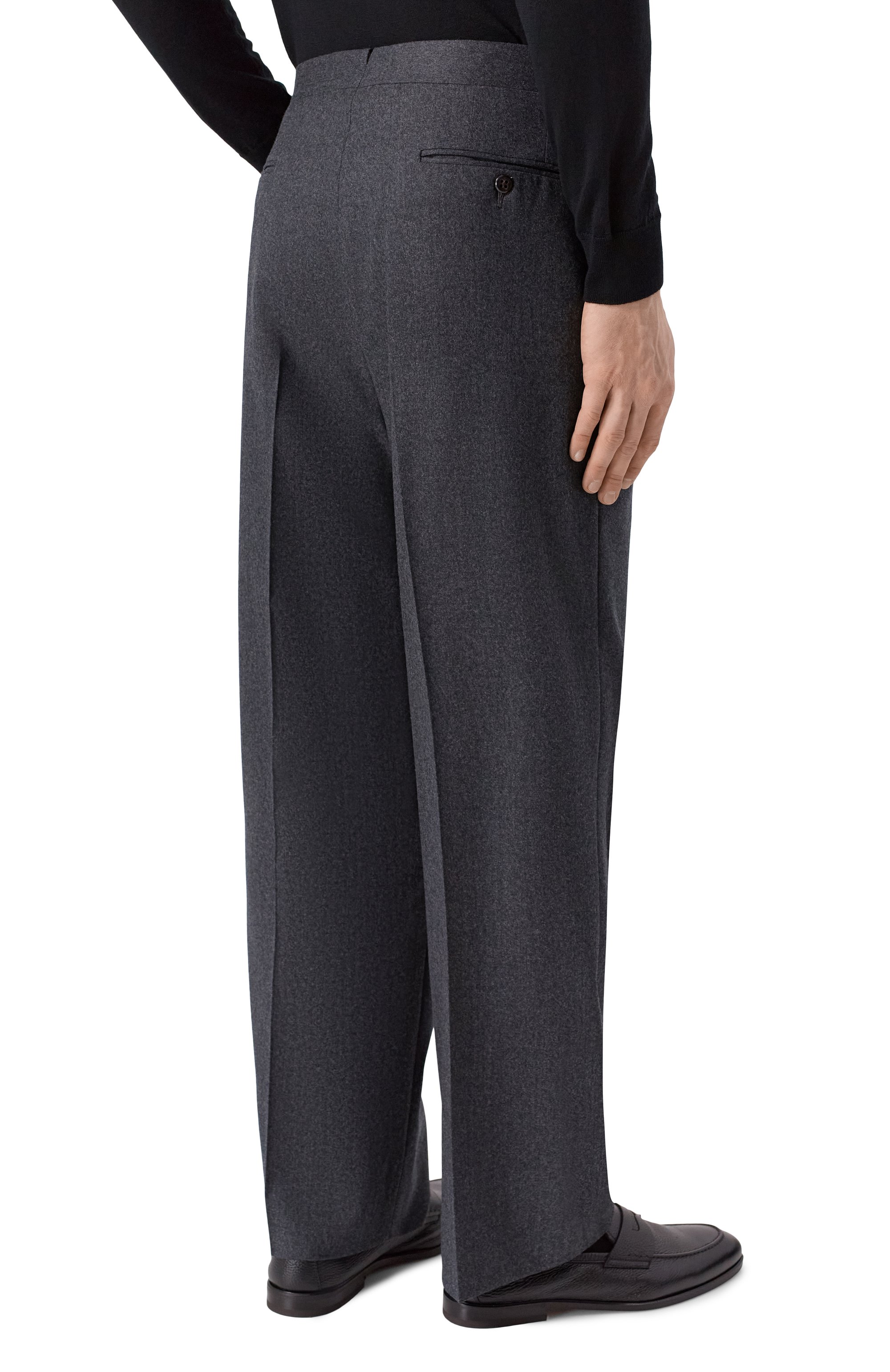 Шерстяные брюки CORNELIANI темно-серого цвета по цене 56050 руб., арт. 264L26-2618111, фото 4 Шерстяные брюки CORNELIANI, арт. 264L26-2618111, фото 4