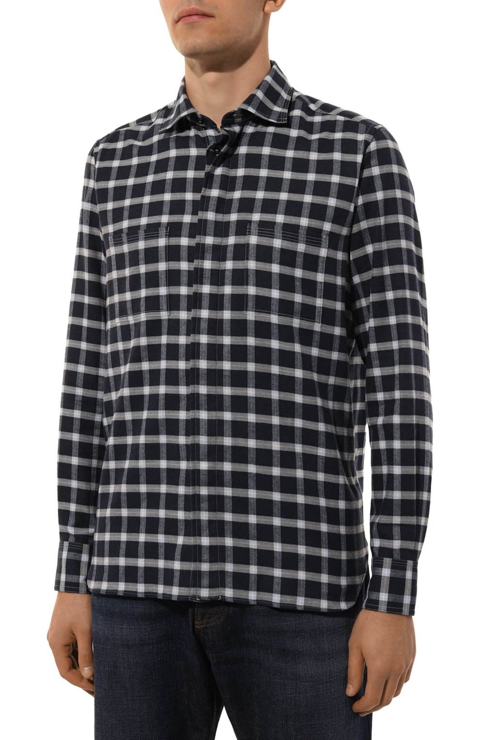 Хлопковая рубашка ZILLI, арт. SP0D01M010013168Q, фото 3