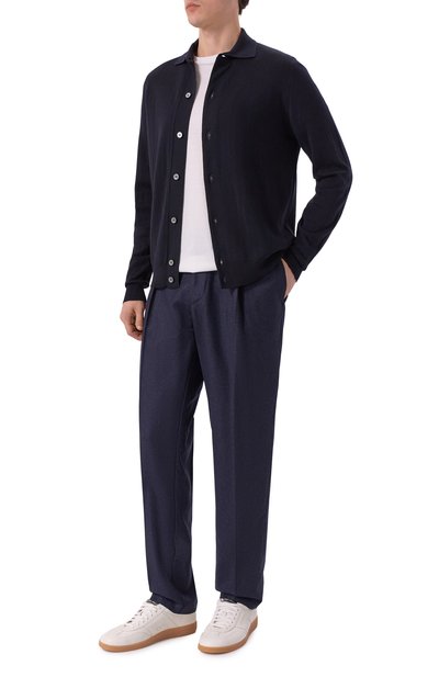 Брюки из шерсти и кашемира CAPOBIANCO темно-синего цвета по цене 72950 руб., арт. 19M808.FA00., фото 2 Брюки из шерсти и кашемира CAPOBIANCO, арт. 19M808.FA00., фото 2