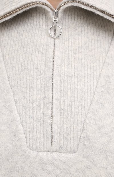 Свитер ISABEL MARANT ETOILE светло-серого цвета по цене 53950 руб., арт. PU0766-20A081E/FANCY, фото 5 Свитер ISABEL MARANT ETOILE, арт. PU0766-20A081E/FANCY, фото 5