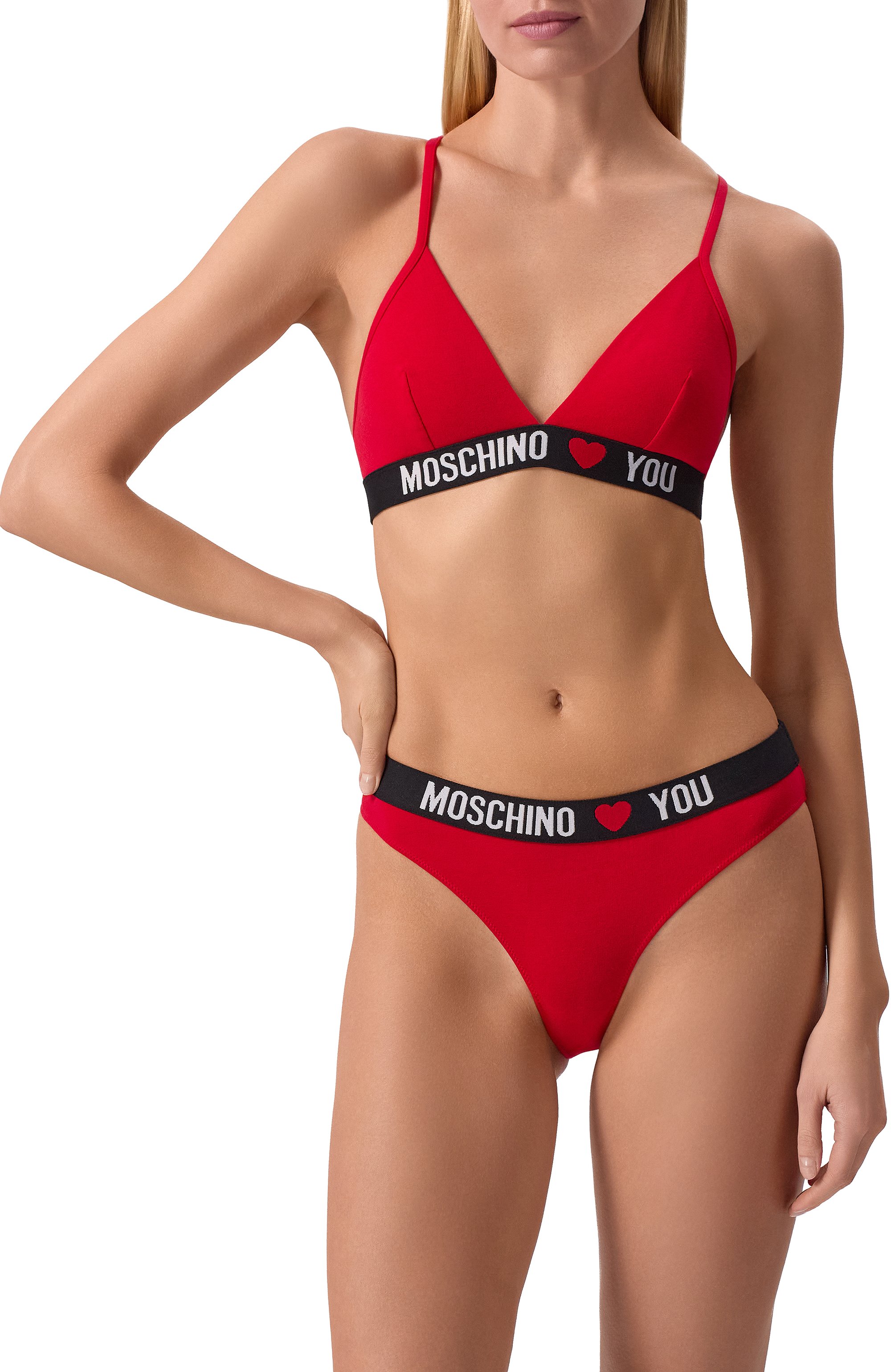Комплект из трех хлопковых трусов-слипов MOSCHINO, арт. A1330/4402, фото 4