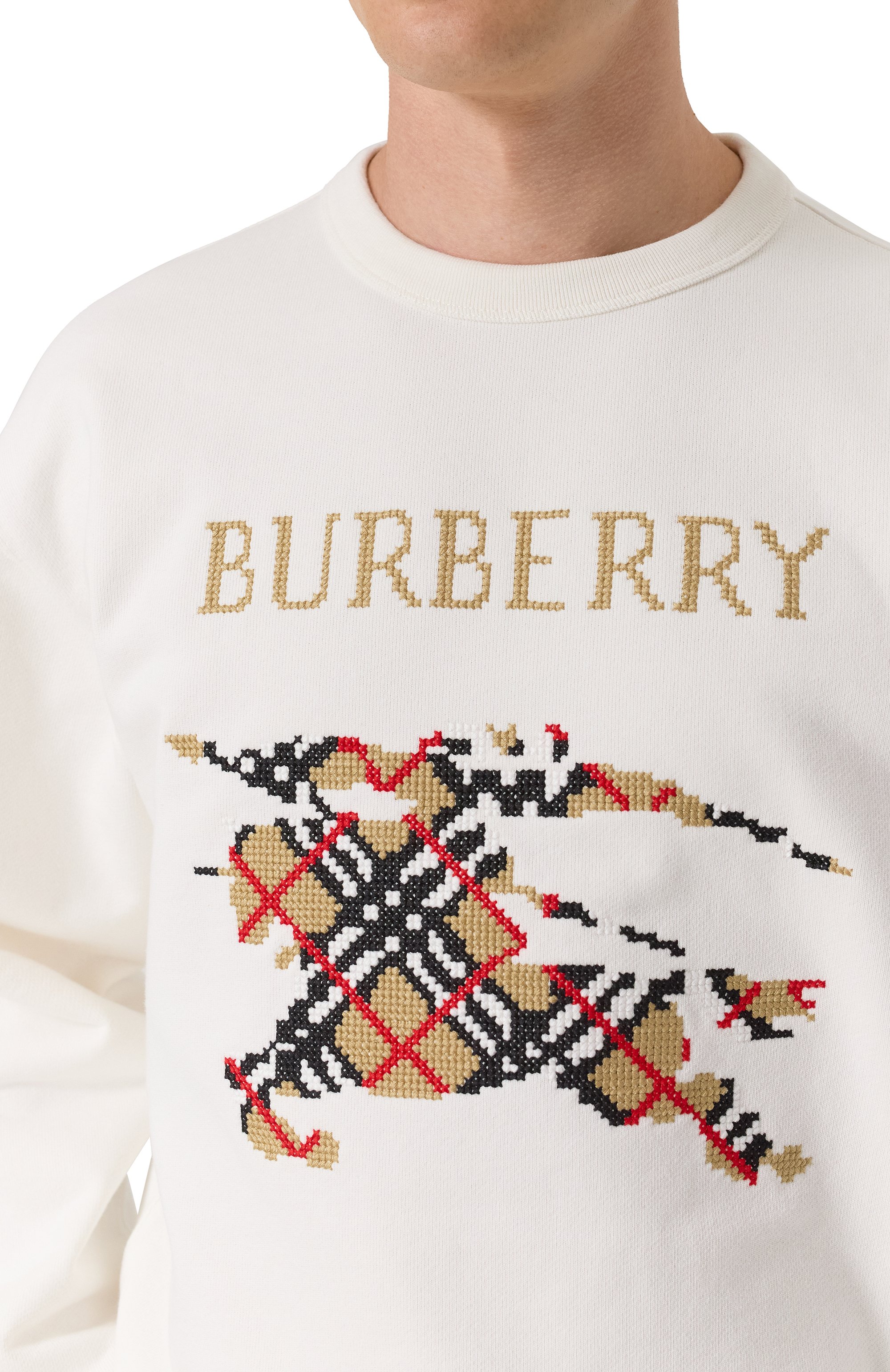 Хлопковый свитшот BURBERRY белого цвета по цене 92650 руб., арт. 8110547, фото 5 Хлопковый свитшот BURBERRY, арт. 8110547, фото 5