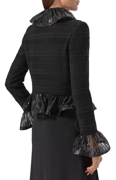 Жакет с отделкой пайетками ELIE SAAB, арт. J0165NF25PAM01, фото 4