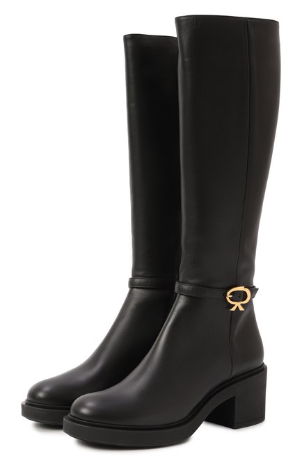 Женские кожаные сапоги ribbon dumont 45 GIANVITO ROSSI черного цвета, арт. G80385.45G0M.VGINER0 | Фото 1 (Материал сплава: Проставлено; Материал внешний: Натуральная кожа; Подошва: Платформа; Высота голенища: Средние; Драгоценные камни: Проставлено; Материал внутренний: Натуральная кожа; Каблук высота: Средний)