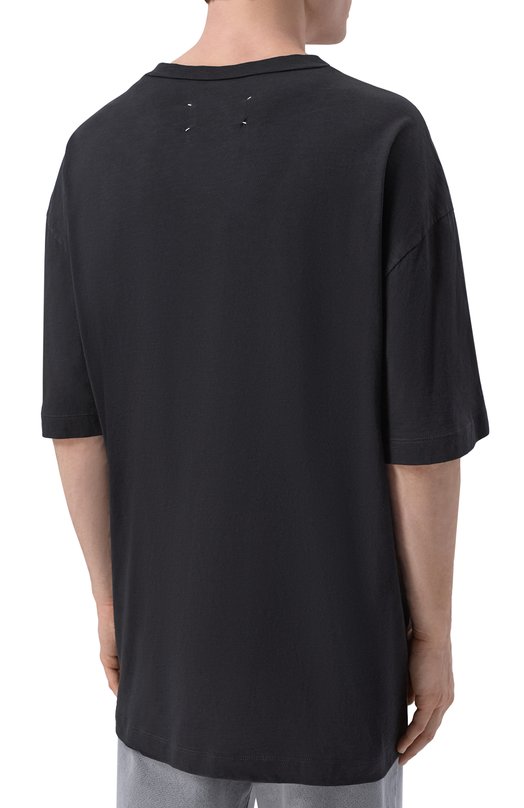 Хлопковая футболка Maison Margiela S50GC0730/M20164 Чёрный  S50GC0730/M20164 Фото 4